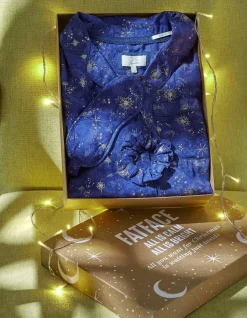 FatFace Star Print Pyjamas Gift Box Set Navy Discount