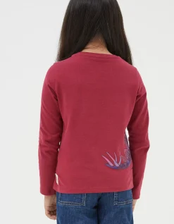 FatFace Stegosaurus Graphic T Shirt Berry Pink Sale