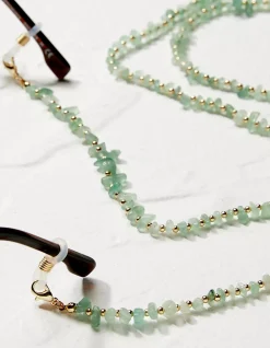 FatFace Stone Glasses Chain Jade Green Best