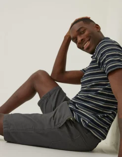FatFace Stow Flat Front Shorts Dark Grey Online
