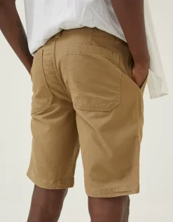 FatFace Stow Flat Front Shorts Dark Stone Hot