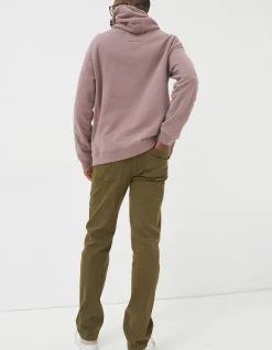 FatFace Straight 5 Pocket Jeans Khaki Green Discount