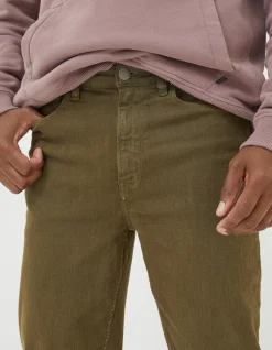 FatFace Straight 5 Pocket Jeans Khaki Green Discount