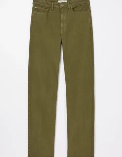 FatFace Straight 5 Pocket Jeans Khaki Green Discount