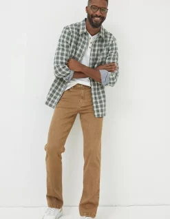 FatFace Straight 5 Pocket Jeans Tan New