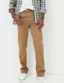 FatFace Straight 5 Pocket Jeans Tan New