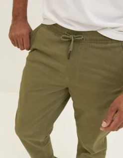 FatFace Straight Pull On Trousers Light Sage