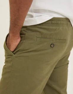 FatFace Straight Pull On Trousers Light Sage