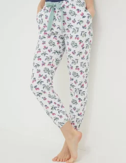 FatFace Strawberry Cuffed Pants Ivory Clearance
