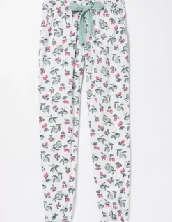 FatFace Strawberry Cuffed Pants Ivory Clearance