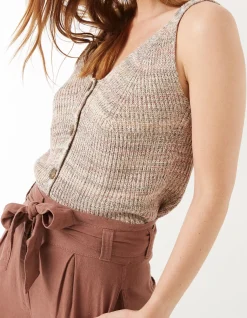 FatFace Striped Vest Multi
