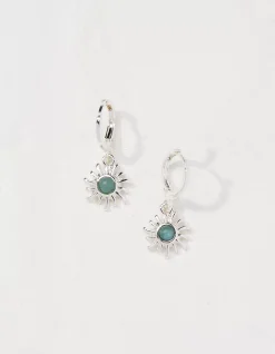 FatFace Sun And Stone Earrings Silver