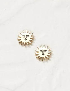 FatFace Sun Stud Earrings Gold Best