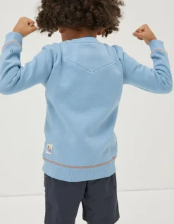 FatFace Surf Graphic Sweat Blue Hot
