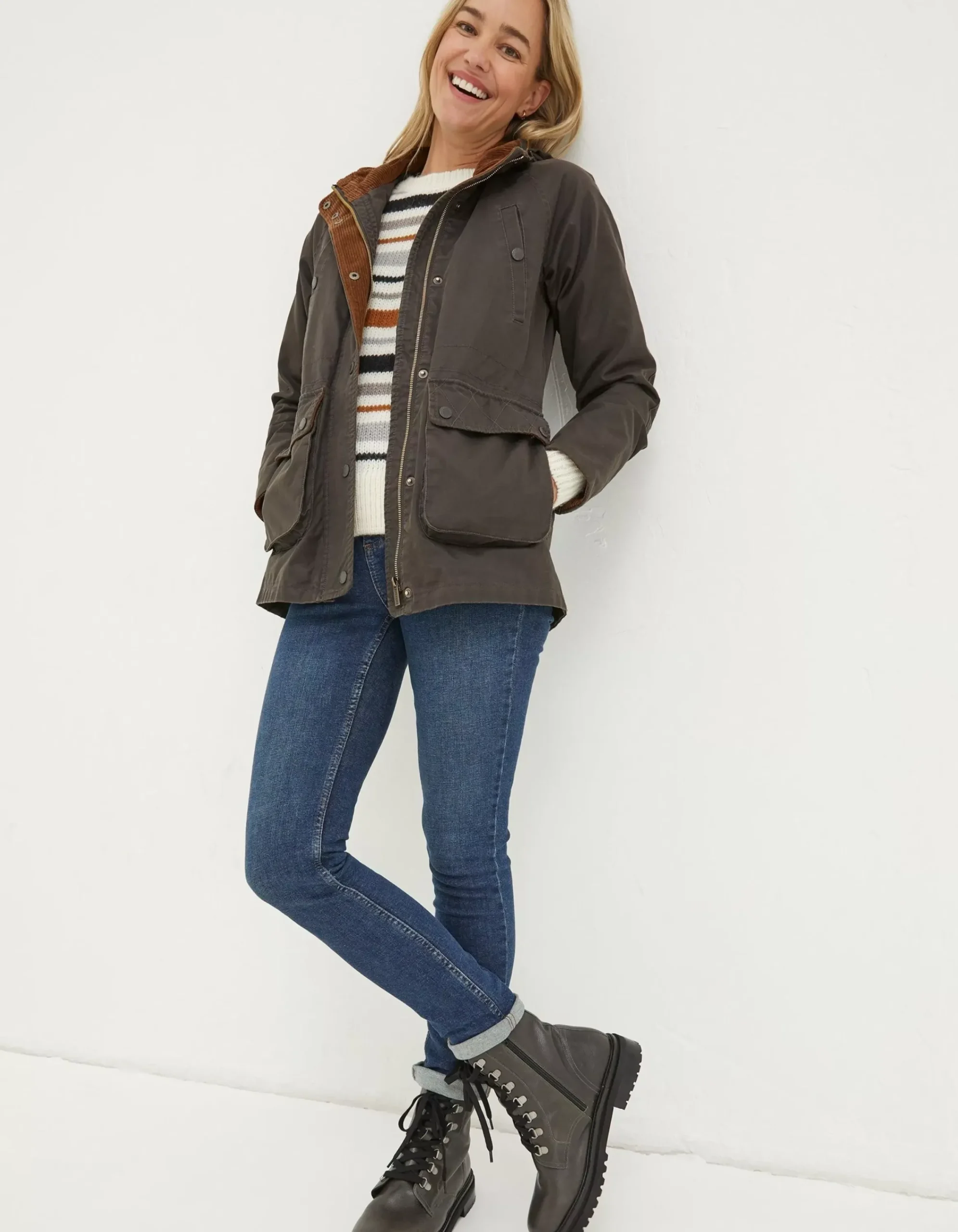 FatFace Sussex Heritage Coat Brown Clearance