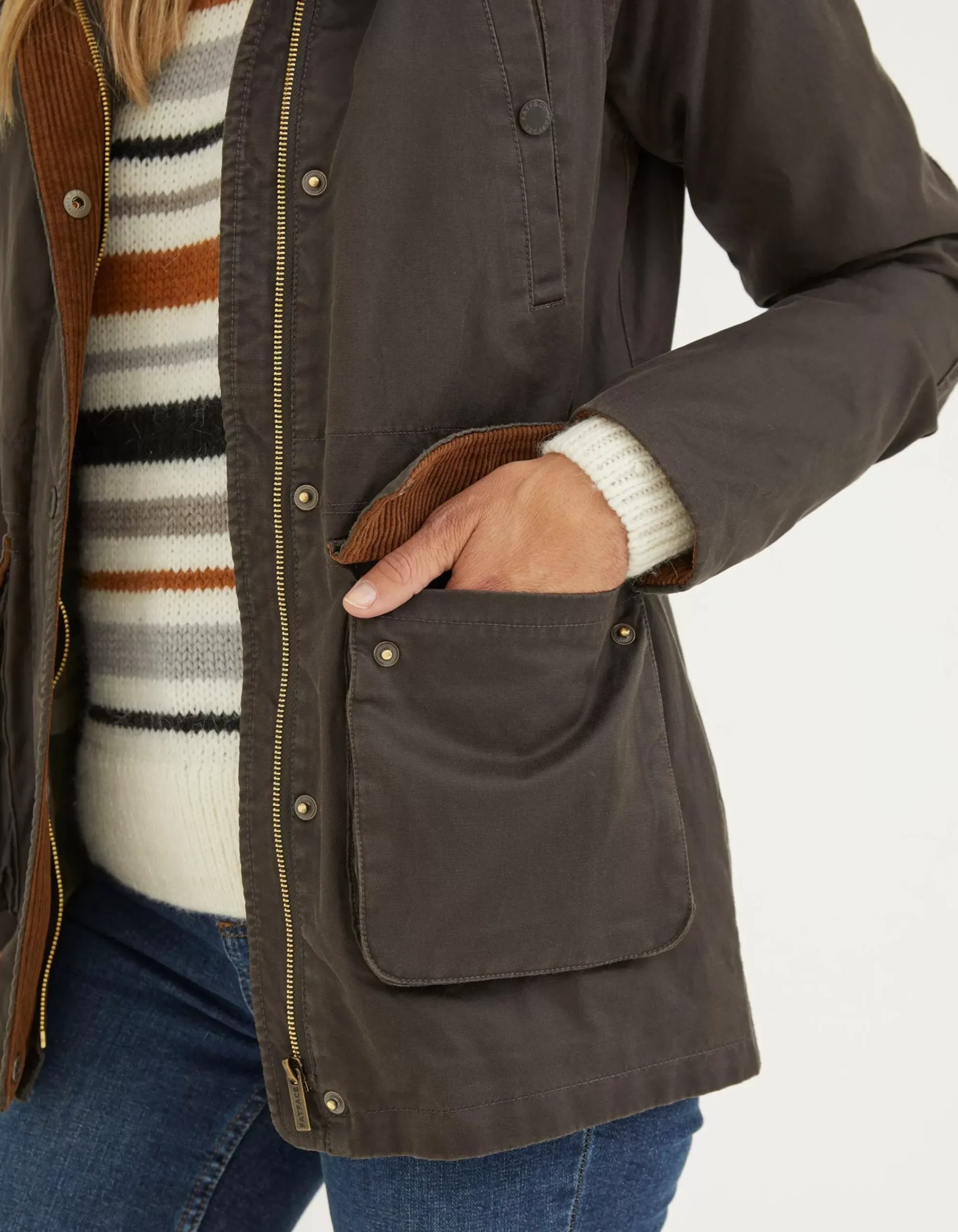 FatFace Sussex Heritage Coat Brown Clearance