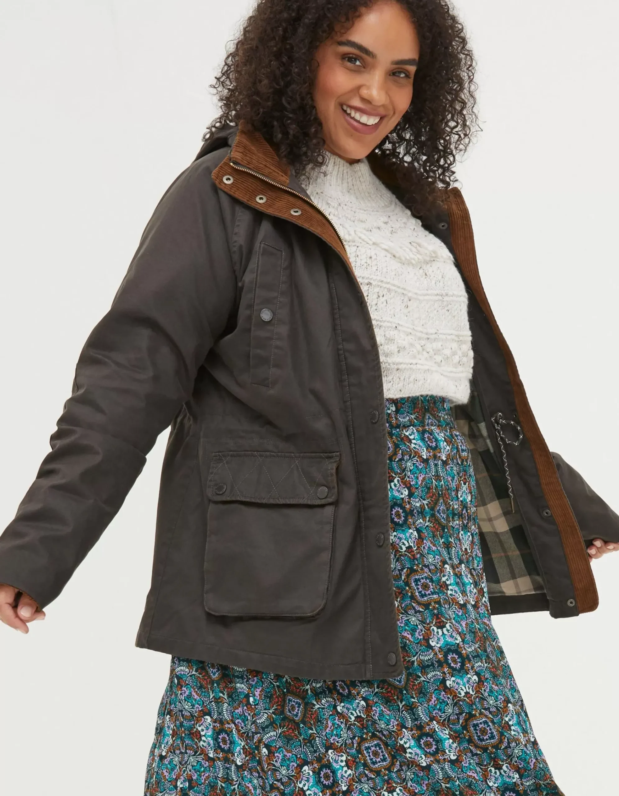 FatFace Sussex Heritage Coat Brown Clearance