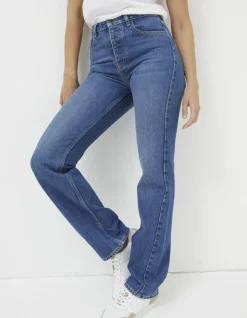 FatFace Sutton Straight Leg Jeans Mid Blue Hot