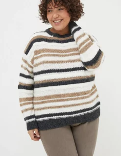 FatFace Suzy Stripe Jumper Natural