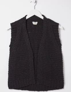 FatFace Talia Waistcoat Black Best