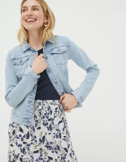 FatFace Tasha Denim Jacket Bleach Wash Best