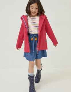 FatFace Tate Waterproof Coat Dark Pink Online