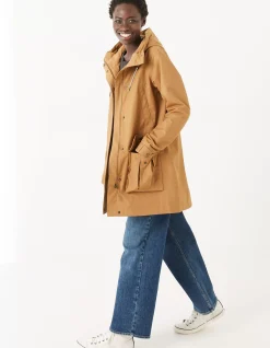 FatFace Taylor Waterproof Jacket Tan Yellow New