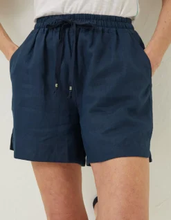 FatFace Tenby Linen Short Navy Outlet