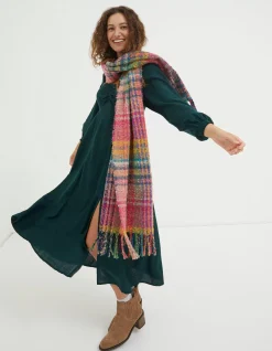 FatFace Tessa Midi Dress Dark Teal Green Hot