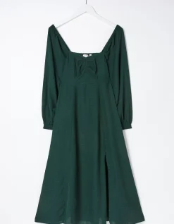 FatFace Tessa Midi Dress Dark Teal Green Hot