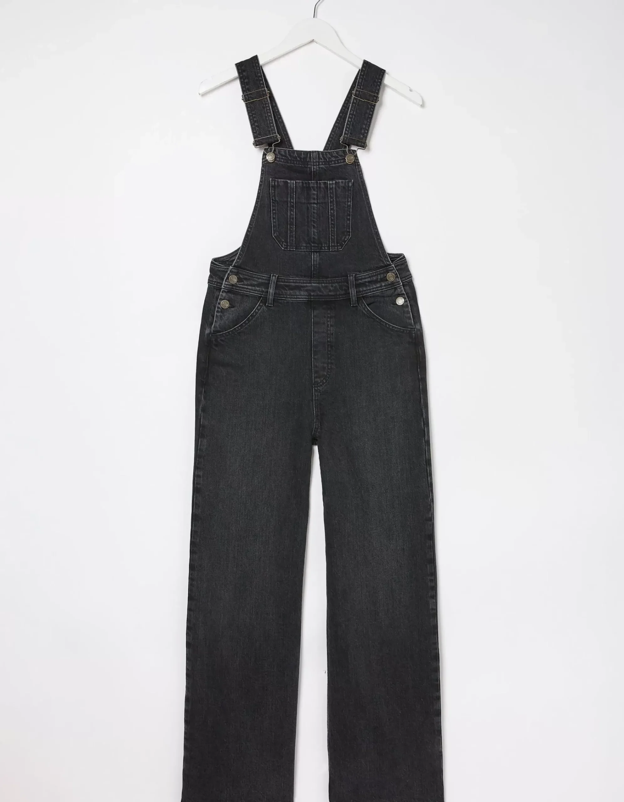 FatFace Tetbury Wide Leg Dungarees Black
