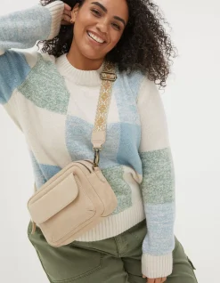 FatFace The Oslo Camera Bag Ornate Strap Stone Discount