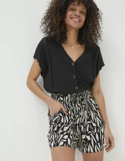 FatFace Thea Button Cardi Black Online
