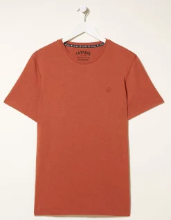 FatFace Three Pack Stripe T-Shirts Rust Red New