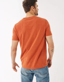 FatFace Three Pack Stripe T-Shirts Rust Red New