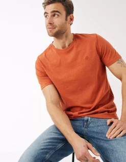 FatFace Three Pack Stripe T-Shirts Rust Red New