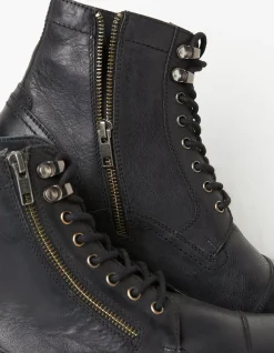 FatFace Toby Lace Up Ankle Boots Black Online
