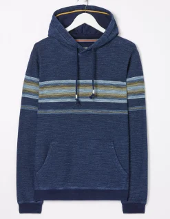 FatFace Trescowe Indigo Stripe Hoodie Indigo Blue