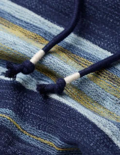 FatFace Trescowe Indigo Stripe Hoodie Indigo Blue