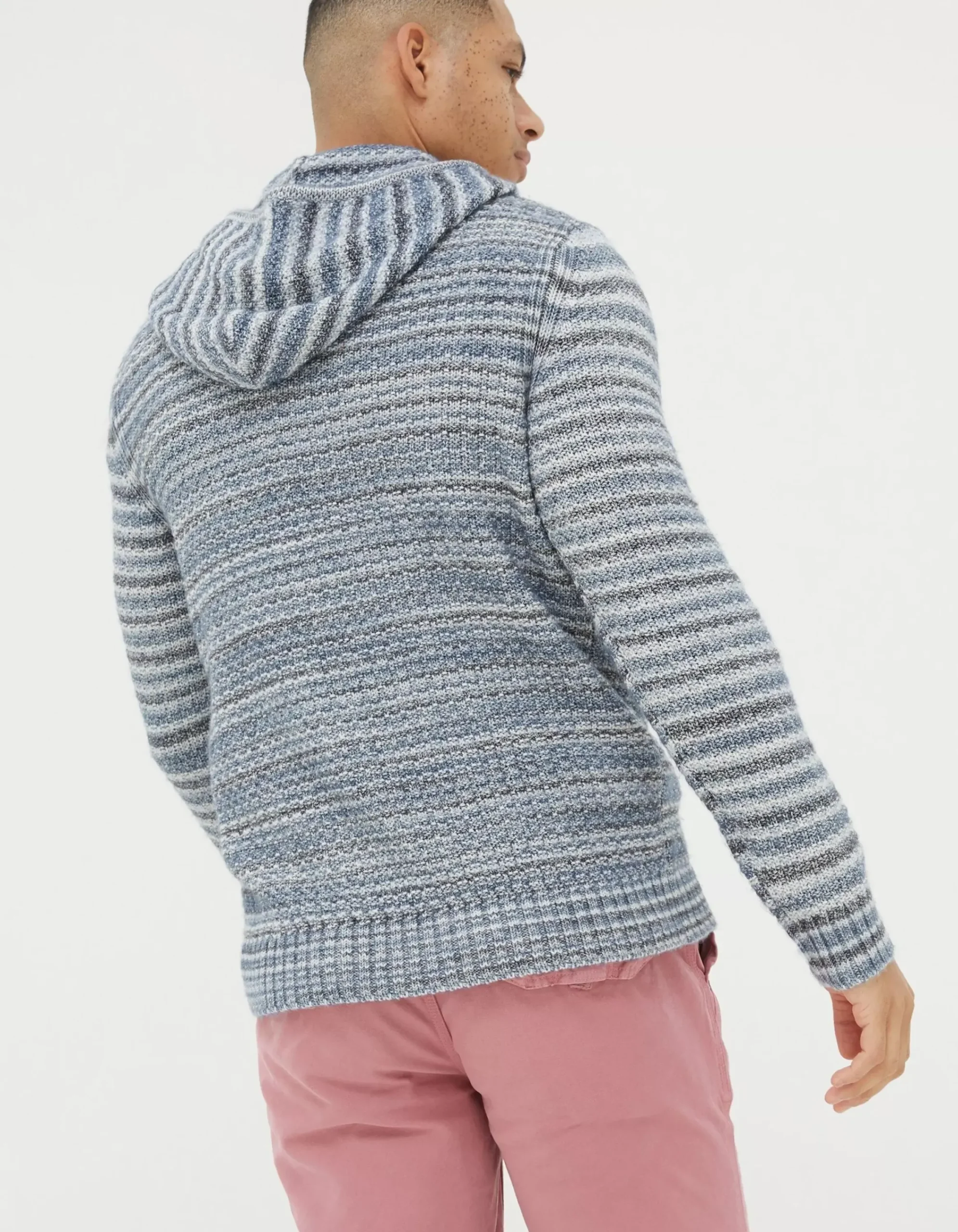 FatFace Trescowe Knitted Hoodie Blue Best