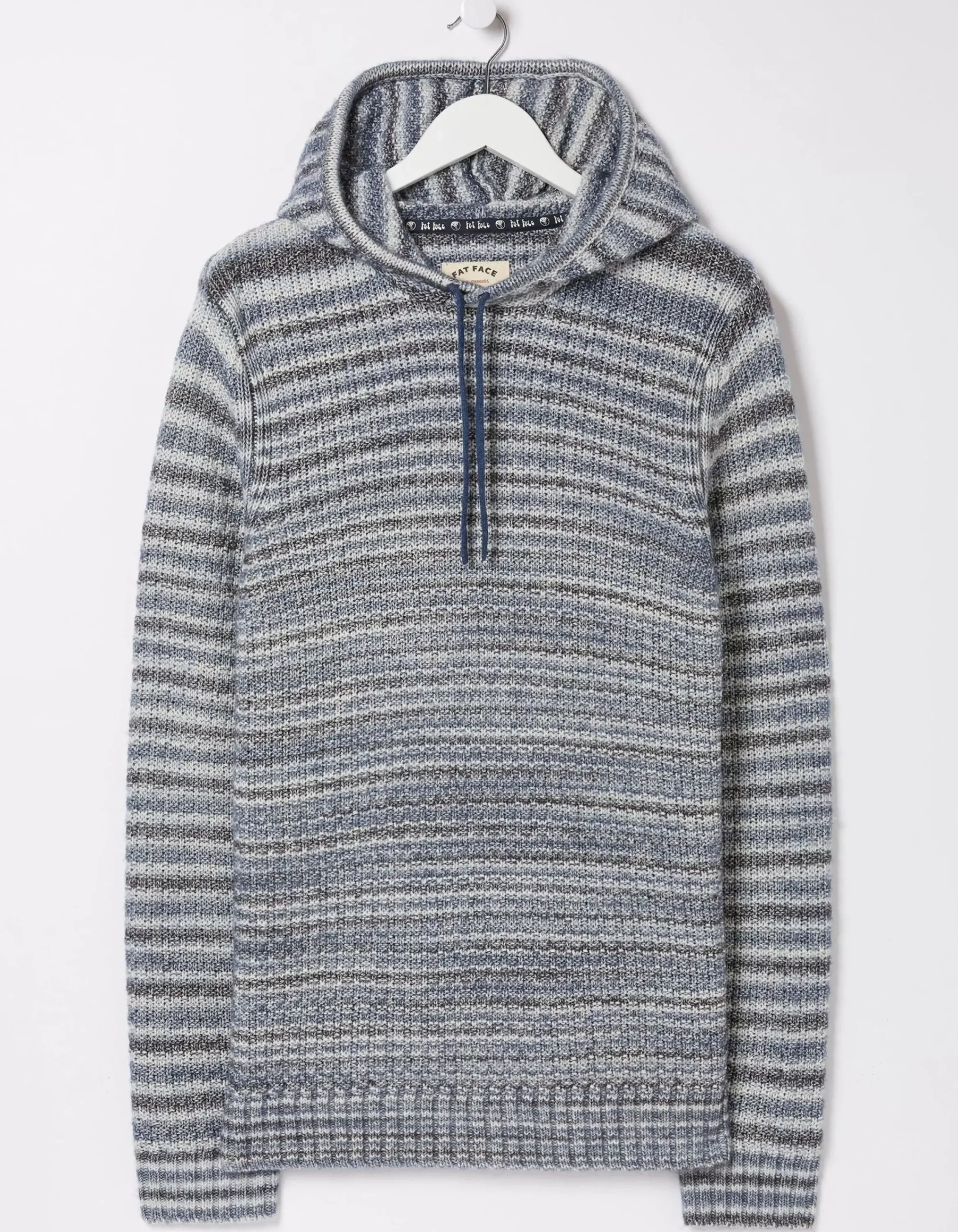 FatFace Trescowe Knitted Hoodie Blue Best