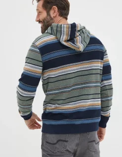 FatFace Trescowe Overhead Hoodie Blue Clearance