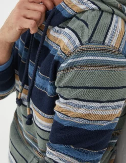 FatFace Trescowe Overhead Hoodie Blue Clearance