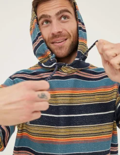 FatFace Trescowe Overhead Hoodie Blue Discount