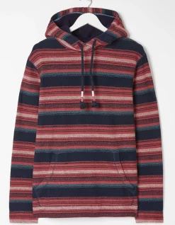FatFace Trescowe Stripe Hoodie Plum