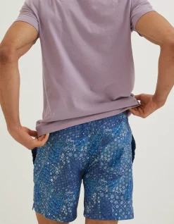 FatFace Trevose Patchwork Swim Shorts Navy Discount