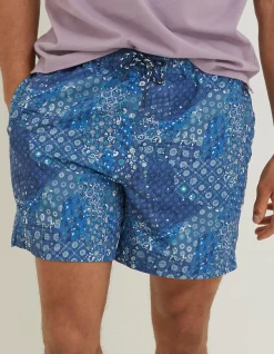 FatFace Trevose Patchwork Swim Shorts Navy Discount