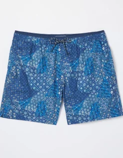 FatFace Trevose Patchwork Swim Shorts Navy Discount