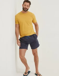 FatFace Trevose Plain Swim Shorts Navy
