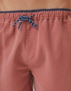 FatFace Trevose Plain Swim Shorts Terracotta Outlet